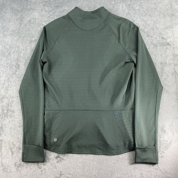 Lululemon Ventscape Half-Zip Long Sleeve Top Womens Sz 12 Smoked Spruce Athletic - Picture 7 of 12